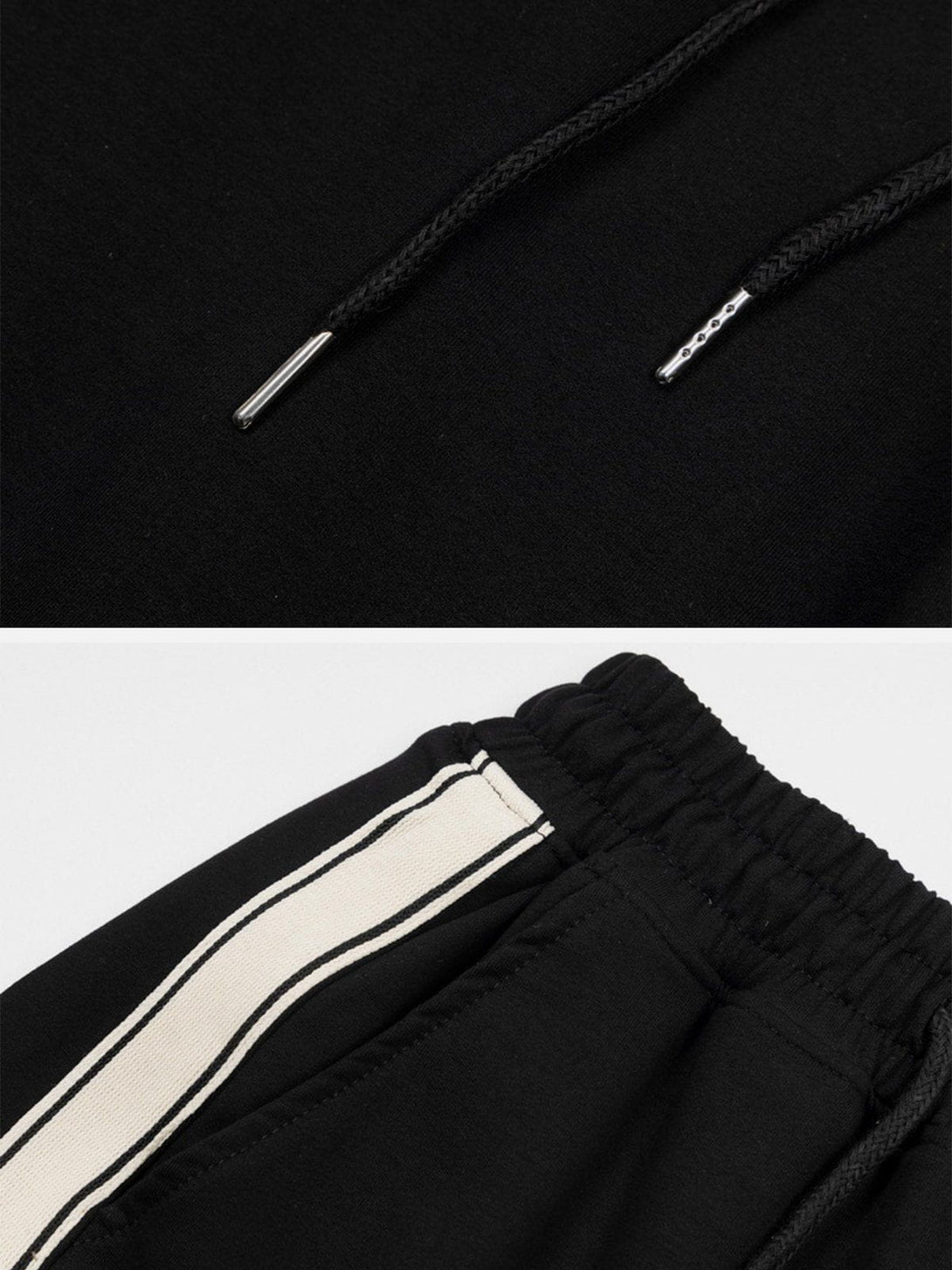 Evapacs - Leg Retractable Striped Drawstring Sweatpants- Streetwear Fashion - evapacs.com