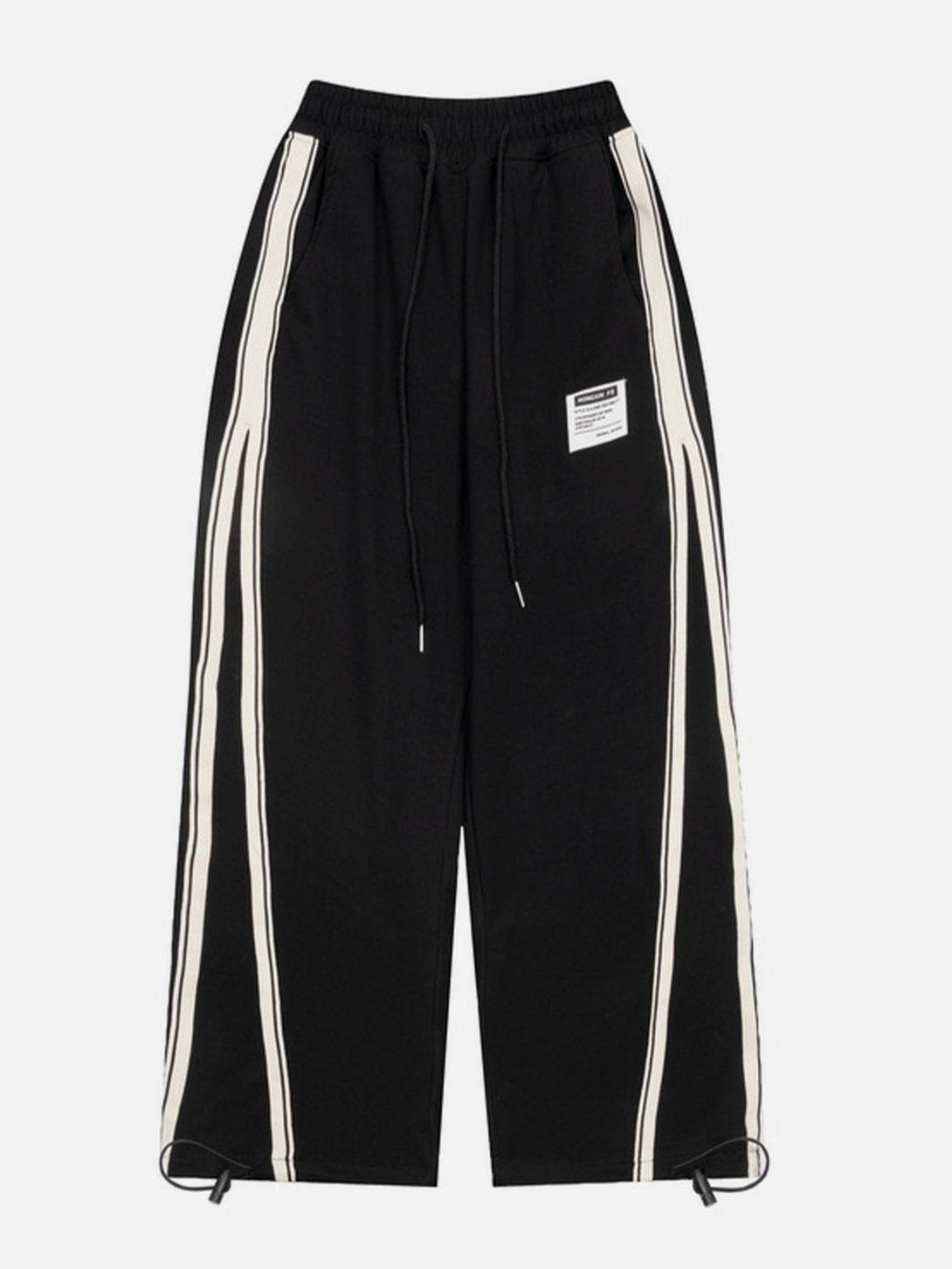 Evapacs - Leg Retractable Striped Drawstring Sweatpants- Streetwear Fashion - evapacs.com