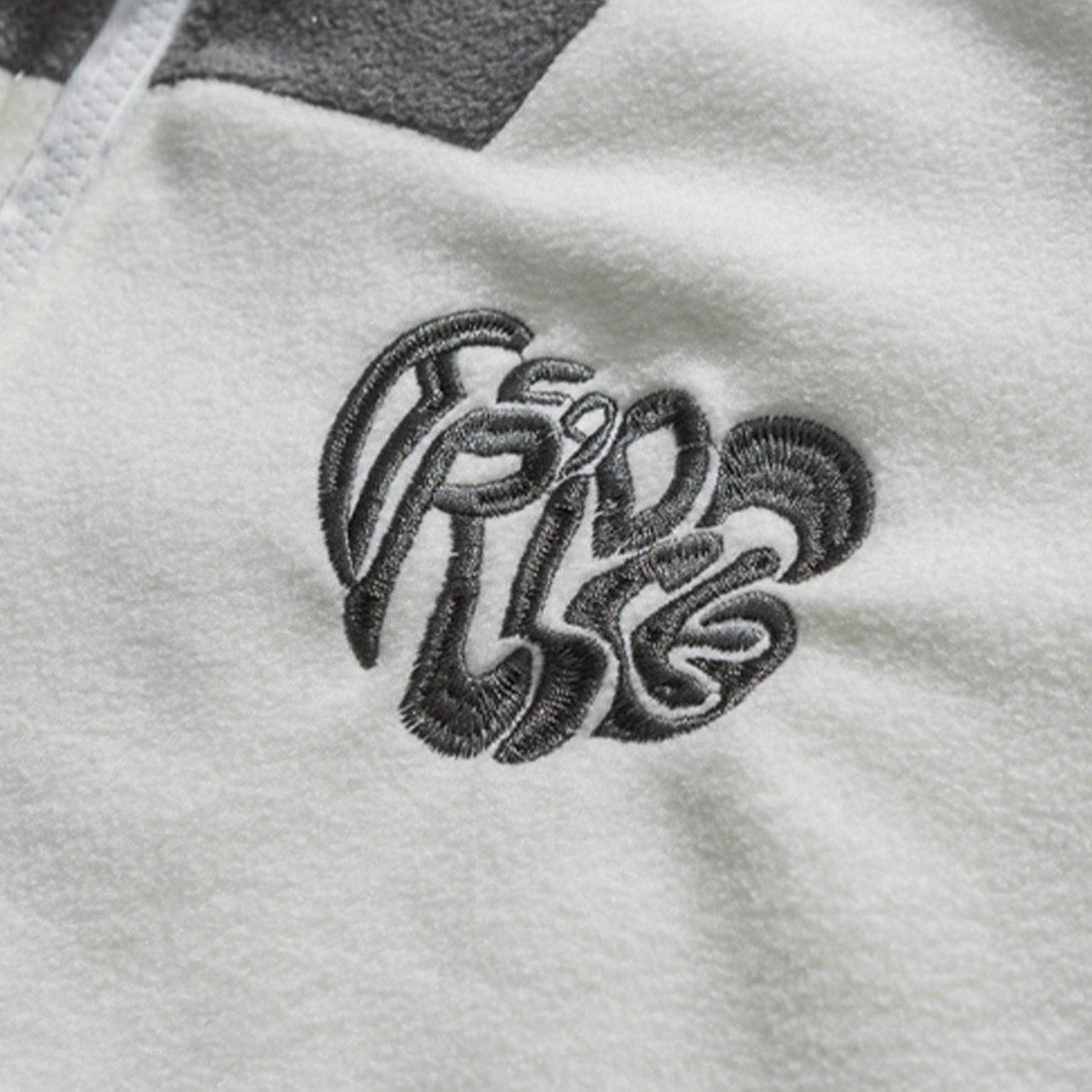 Evapacs - Letter Embroidery Color Block Winter Coat- Streetwear Fashion - evapacs.com