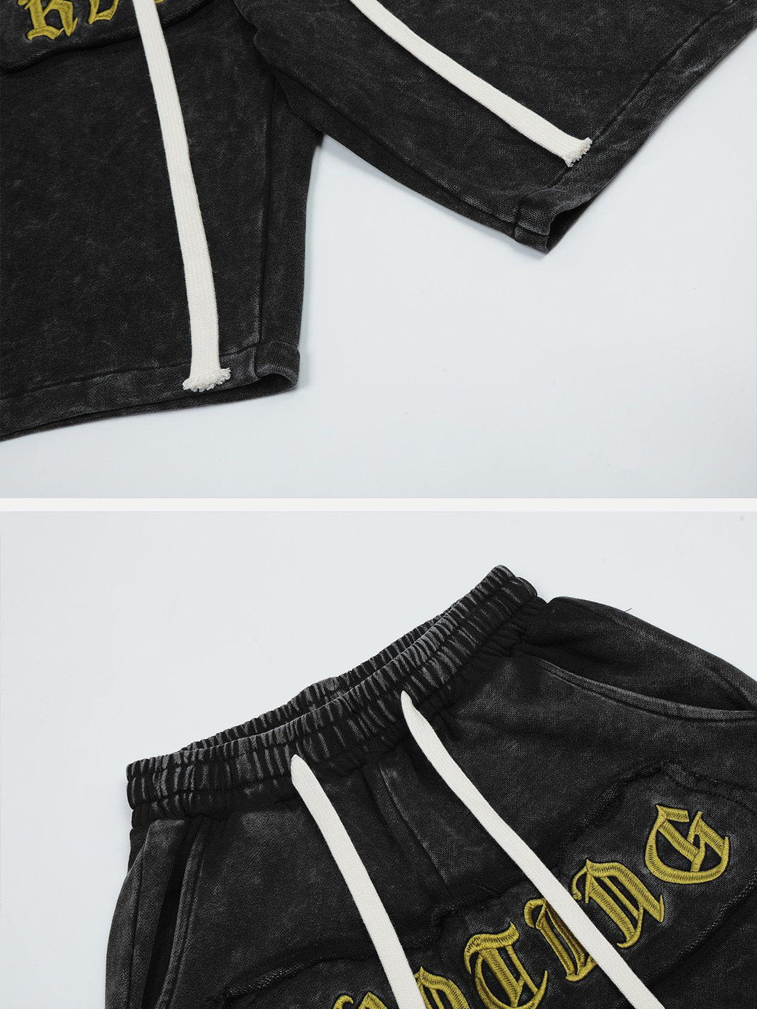 Evapacs - Letter Embroidery Shorts- Streetwear Fashion - evapacs.com