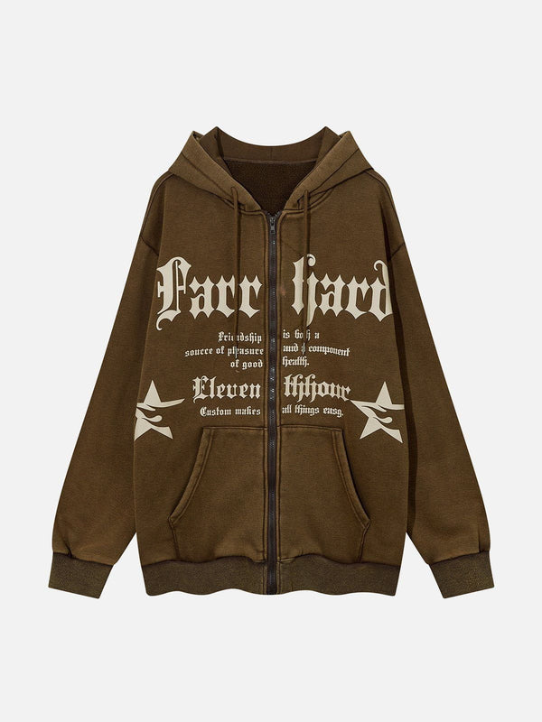 Evapacs - Letter Print Casual Hoodie- Streetwear Fashion - evapacs.com