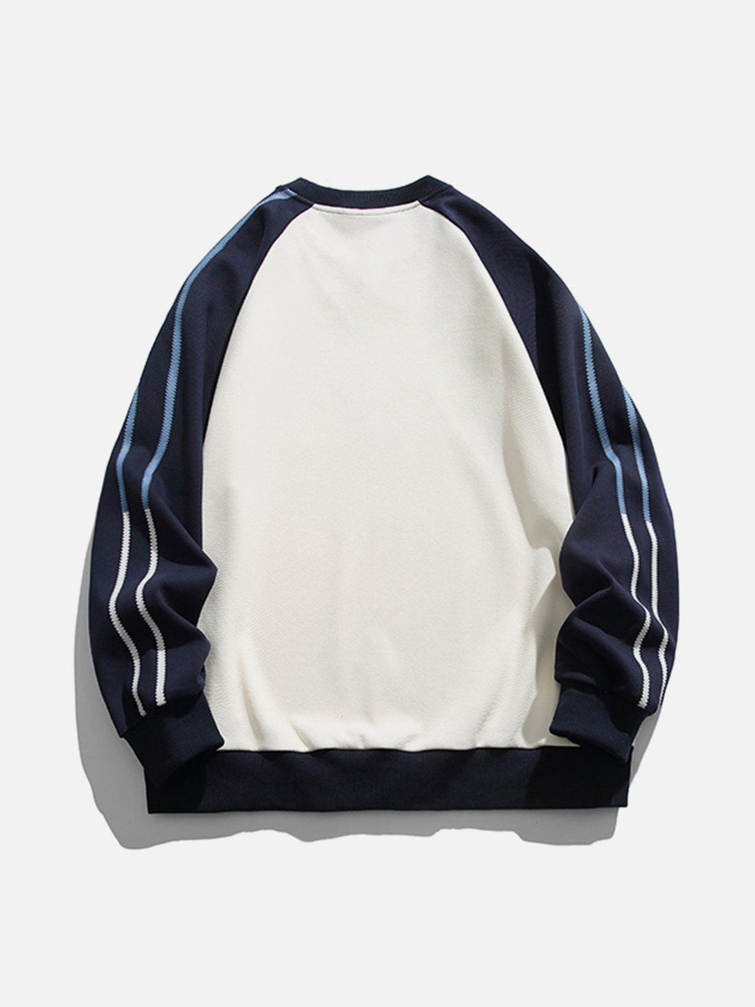 Evapacs - Letter Print Panel Side Stripe Sweatshirt- Streetwear Fashion - evapacs.com