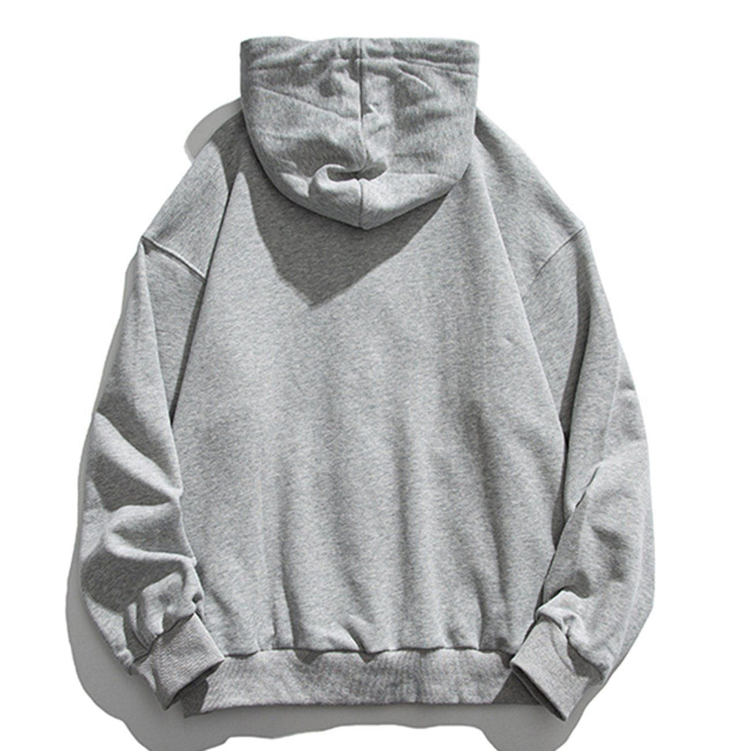 Evapacs - Letter Print Zipper Hoodie- Streetwear Fashion - evapacs.com