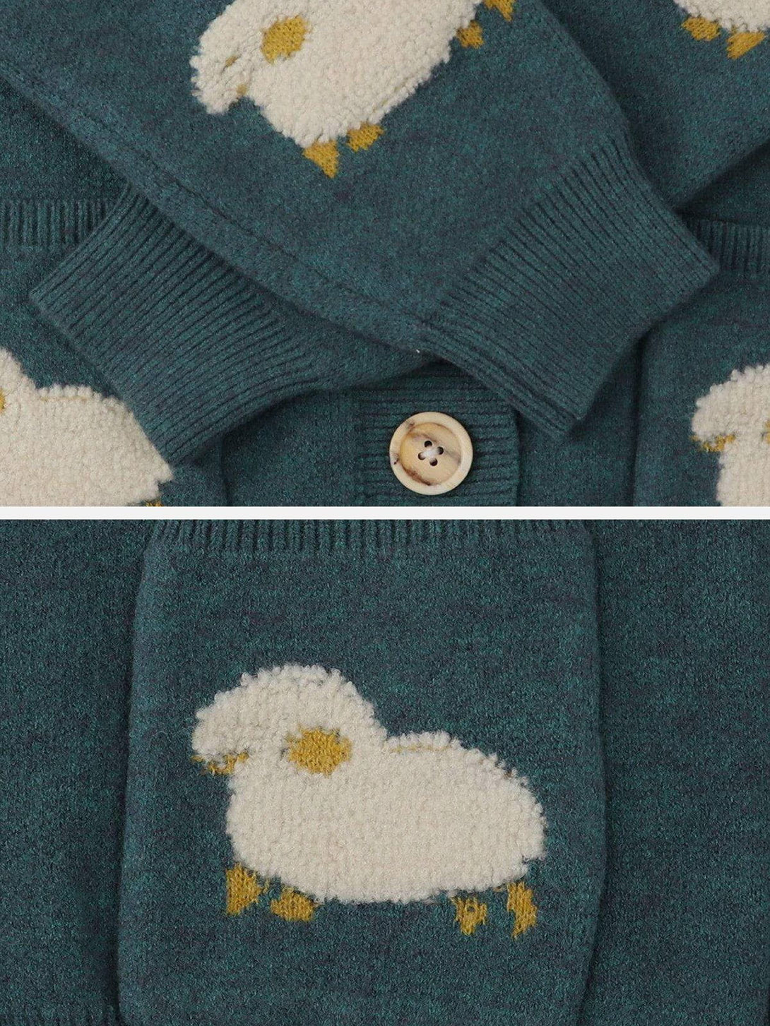 Evapacs - Little Lamb Knit Cardigan- Streetwear Fashion - evapacs.com