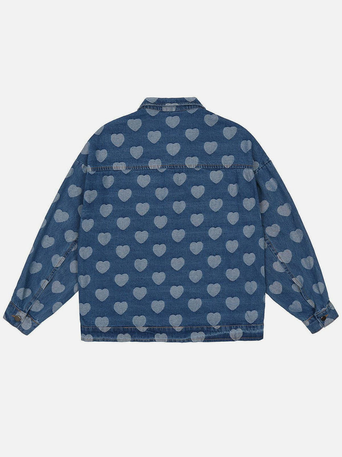 Evapacs - Love Embroidered Pocket Denim Jacket- Streetwear Fashion - evapacs.com