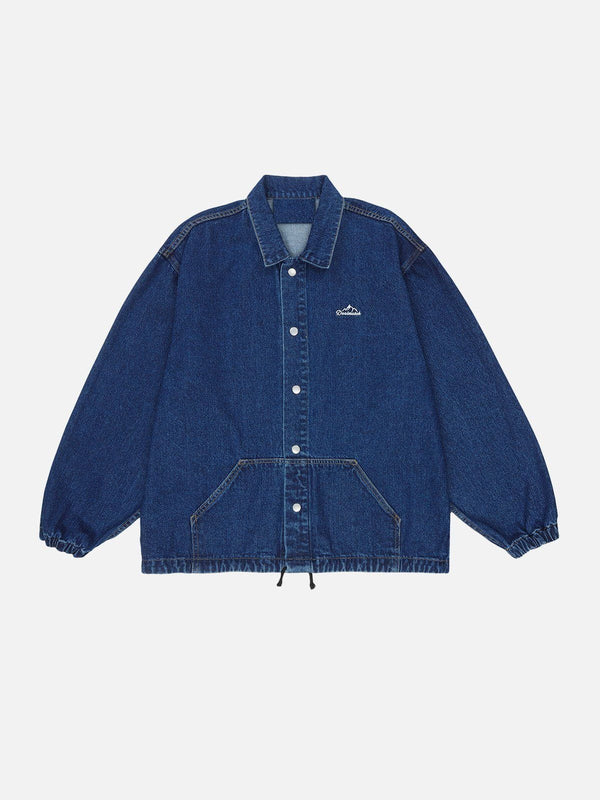 Evapacs - Lucky Number Embroidered Denim Jacket- Streetwear Fashion - evapacs.com