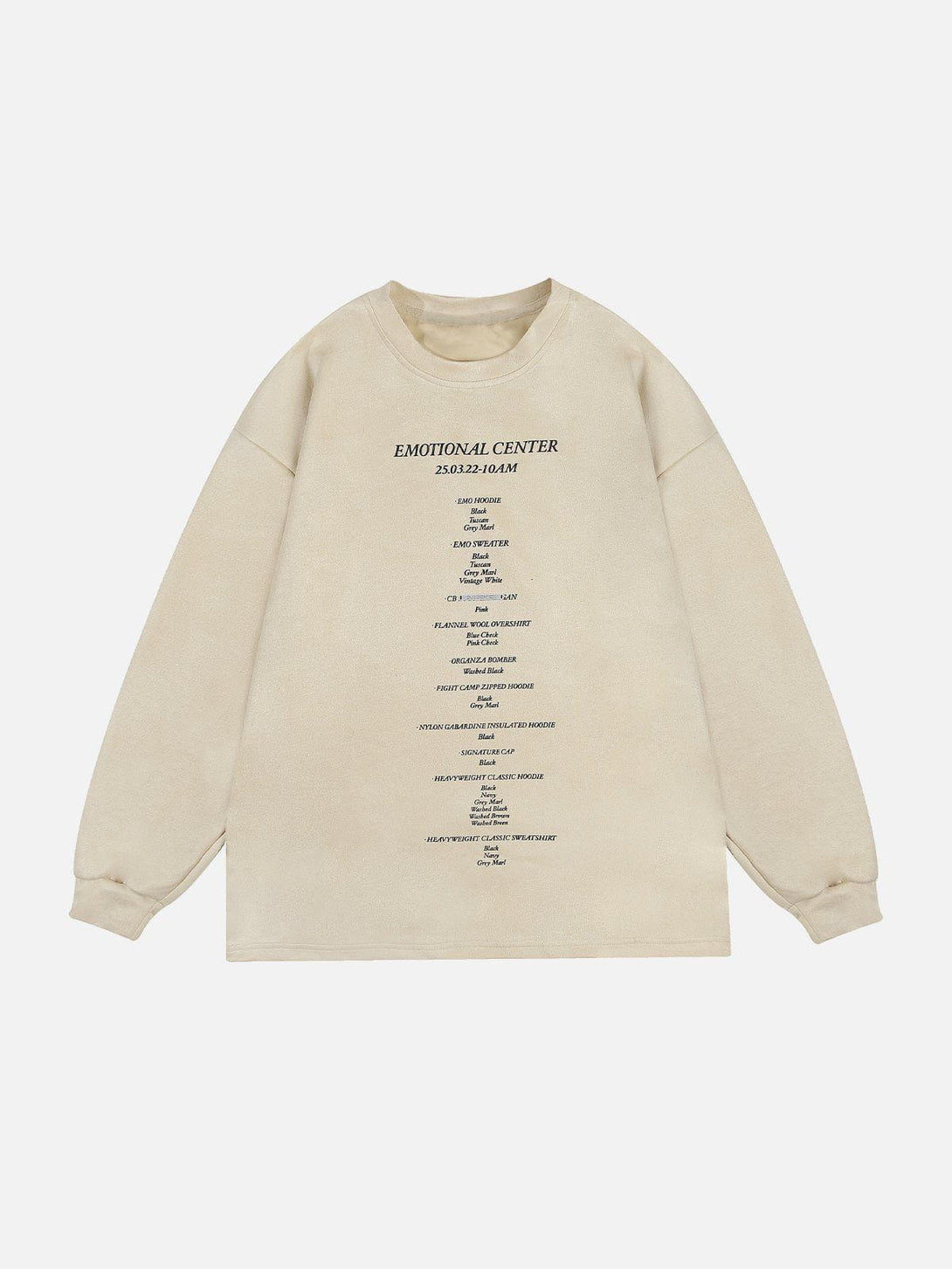 Evapacs - Minimalist Printed Suede Sweatshirt- Streetwear Fashion - evapacs.com