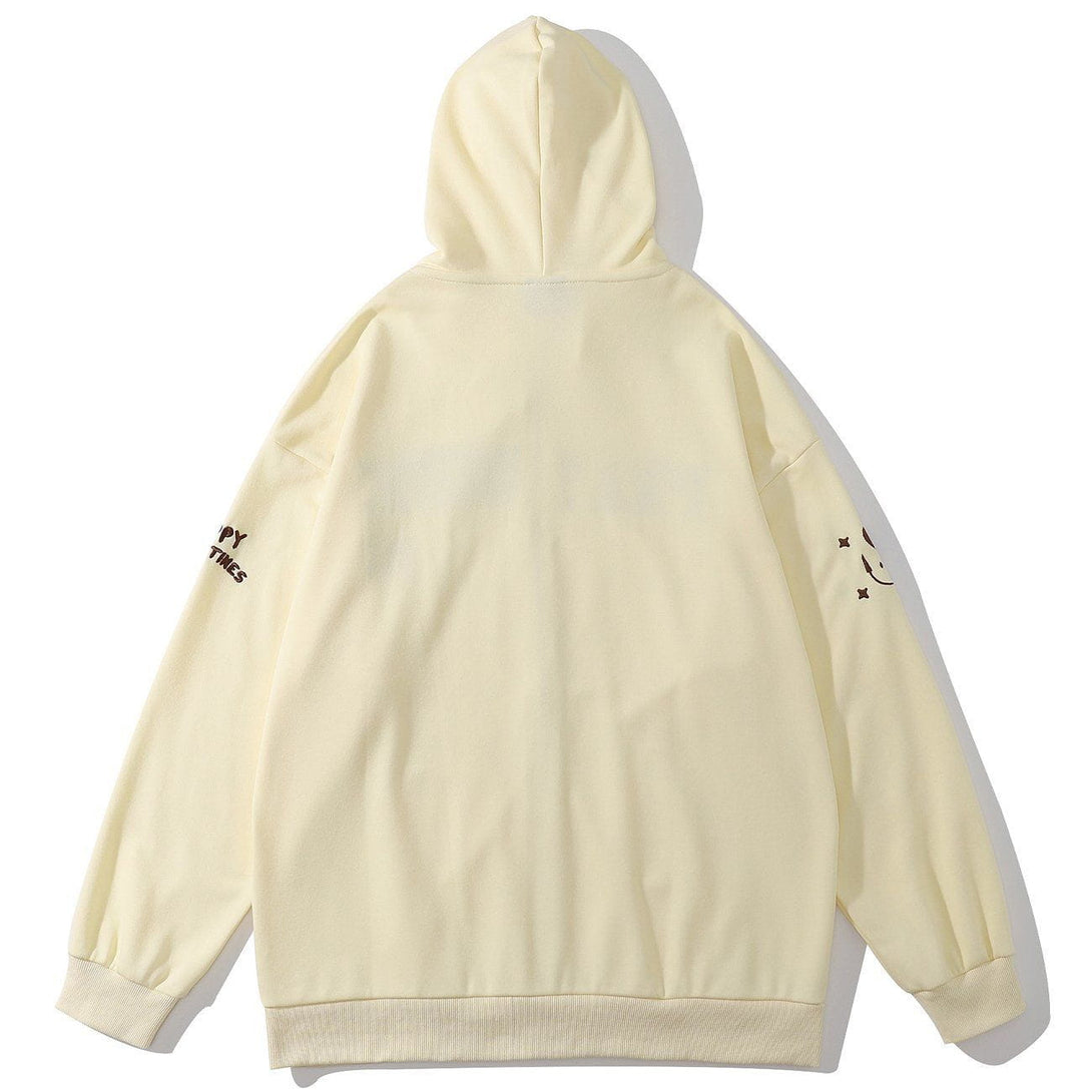 Evapacs - Monogram Print Hoodie- Streetwear Fashion - evapacs.com