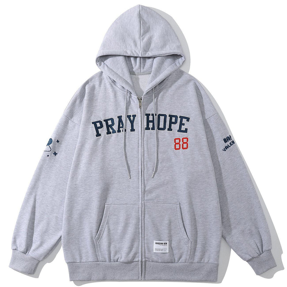 Evapacs - Monogram Print Hoodie- Streetwear Fashion - evapacs.com