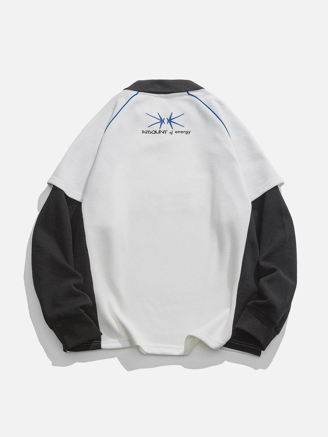 Evapacs - Monogrammed Polo Collar Sweatshirt- Streetwear Fashion - evapacs.com