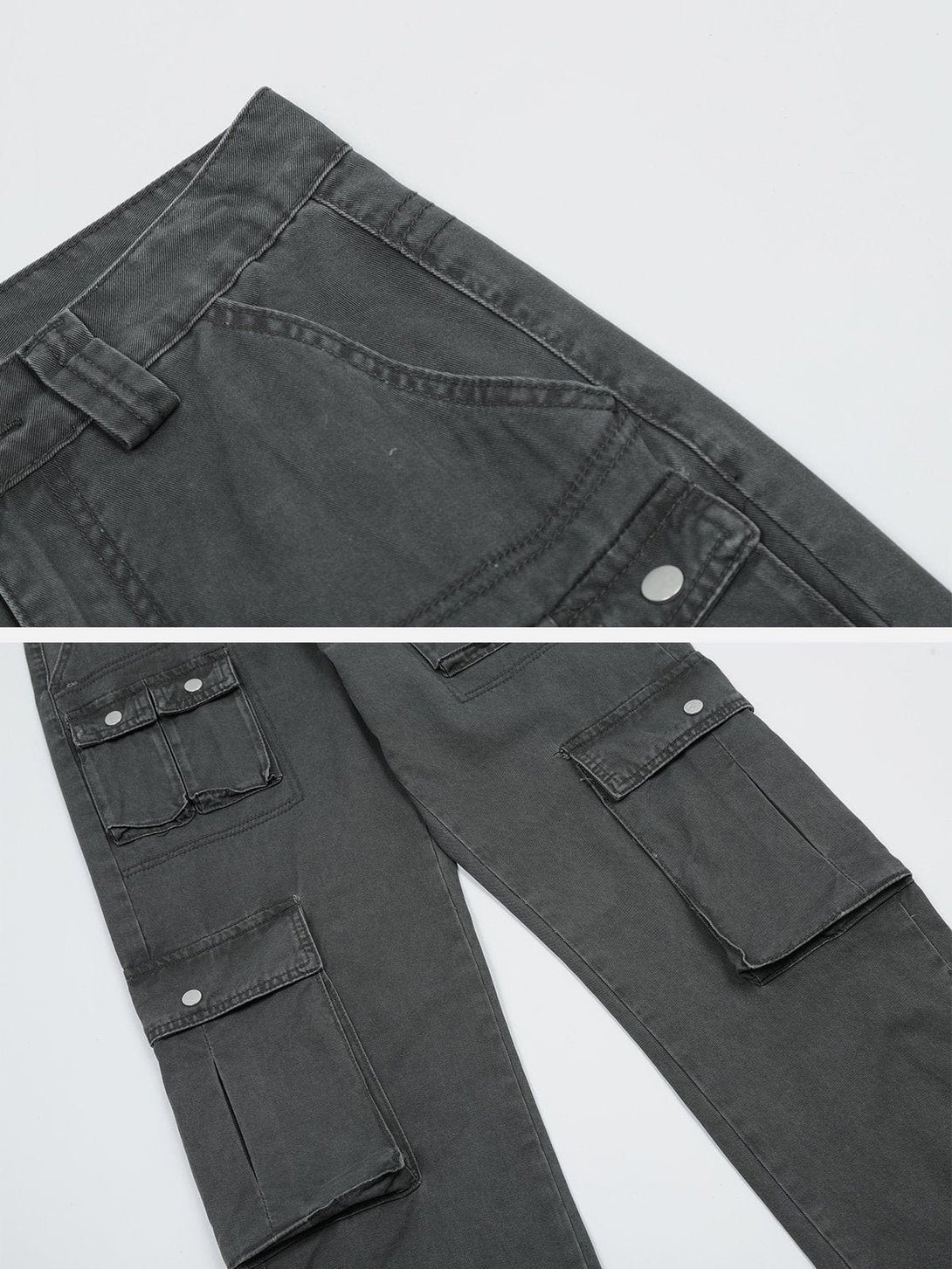 Evapacs - Multi Pocket Denim Cargo Pants- Streetwear Fashion - evapacs.com