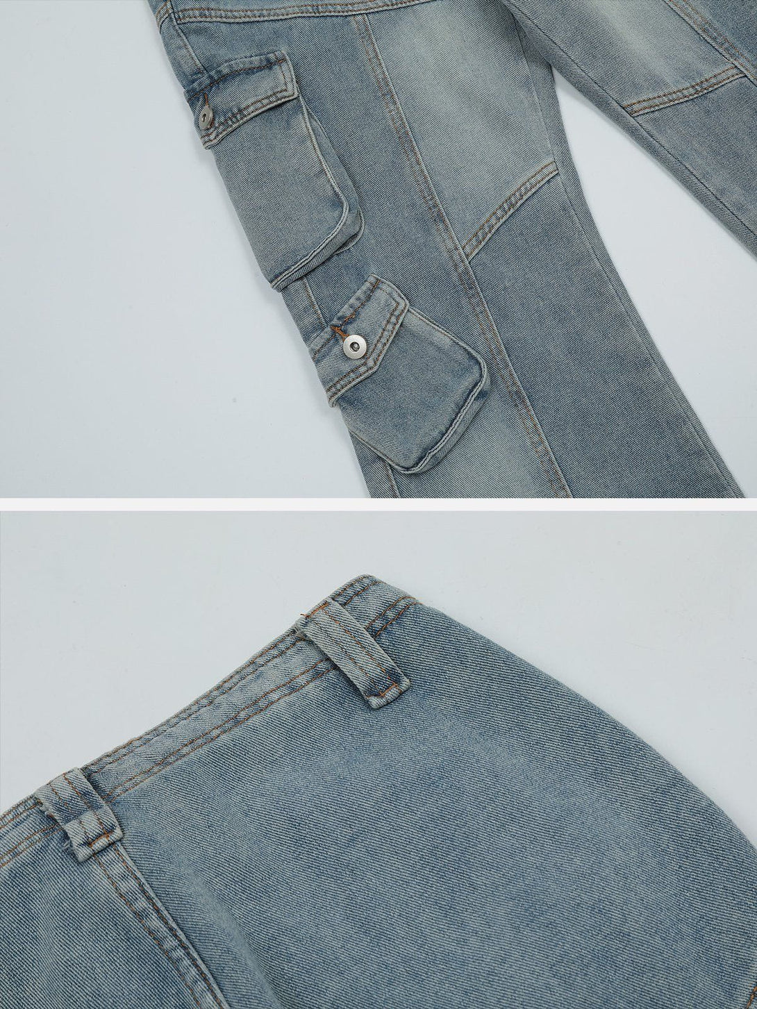 Evapacs - Multi-Pocket Doffing Jeans- Streetwear Fashion - evapacs.com