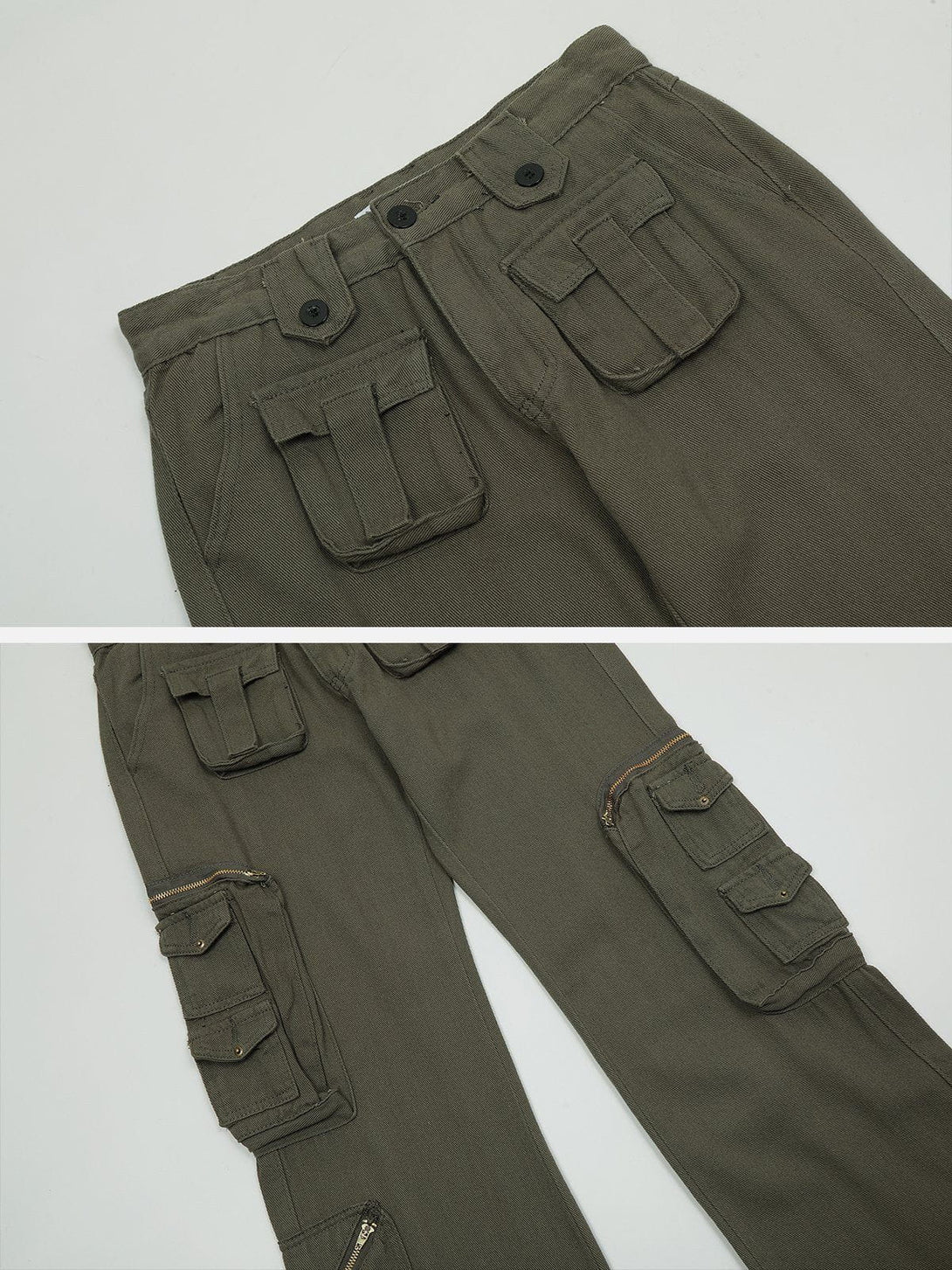 Evapacs - Multi-Pocket Drawstring Pants- Streetwear Fashion - evapacs.com