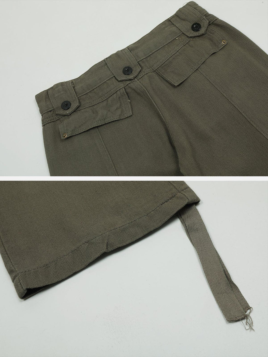 Evapacs - Multi-Pocket Drawstring Pants- Streetwear Fashion - evapacs.com