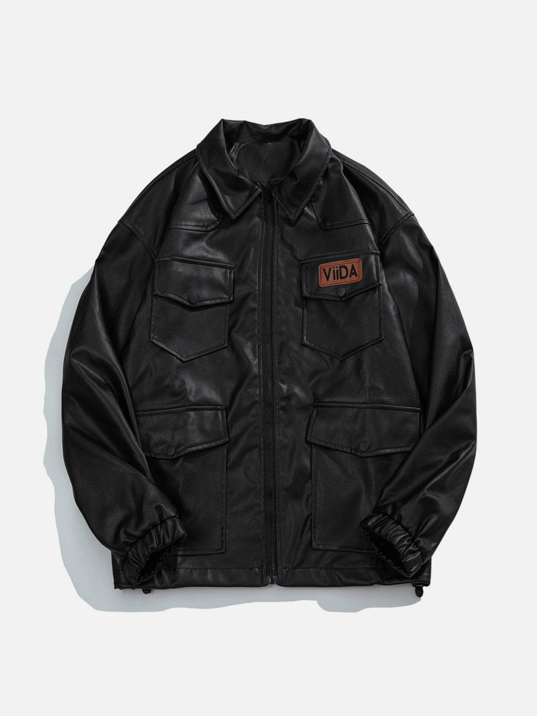 Evapacs - Multi Pocket PU Jacket- Streetwear Fashion - evapacs.com