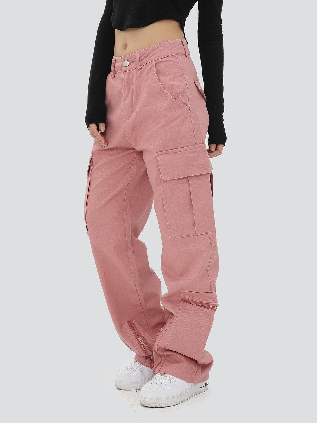 Evapacs - Multi-Pocket Split Pants- Streetwear Fashion - evapacs.com