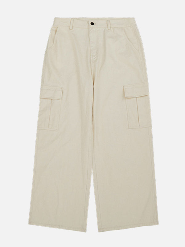 Evapacs - Multi-Pocket Wide Leg Cargo Pants- Streetwear Fashion - evapacs.com