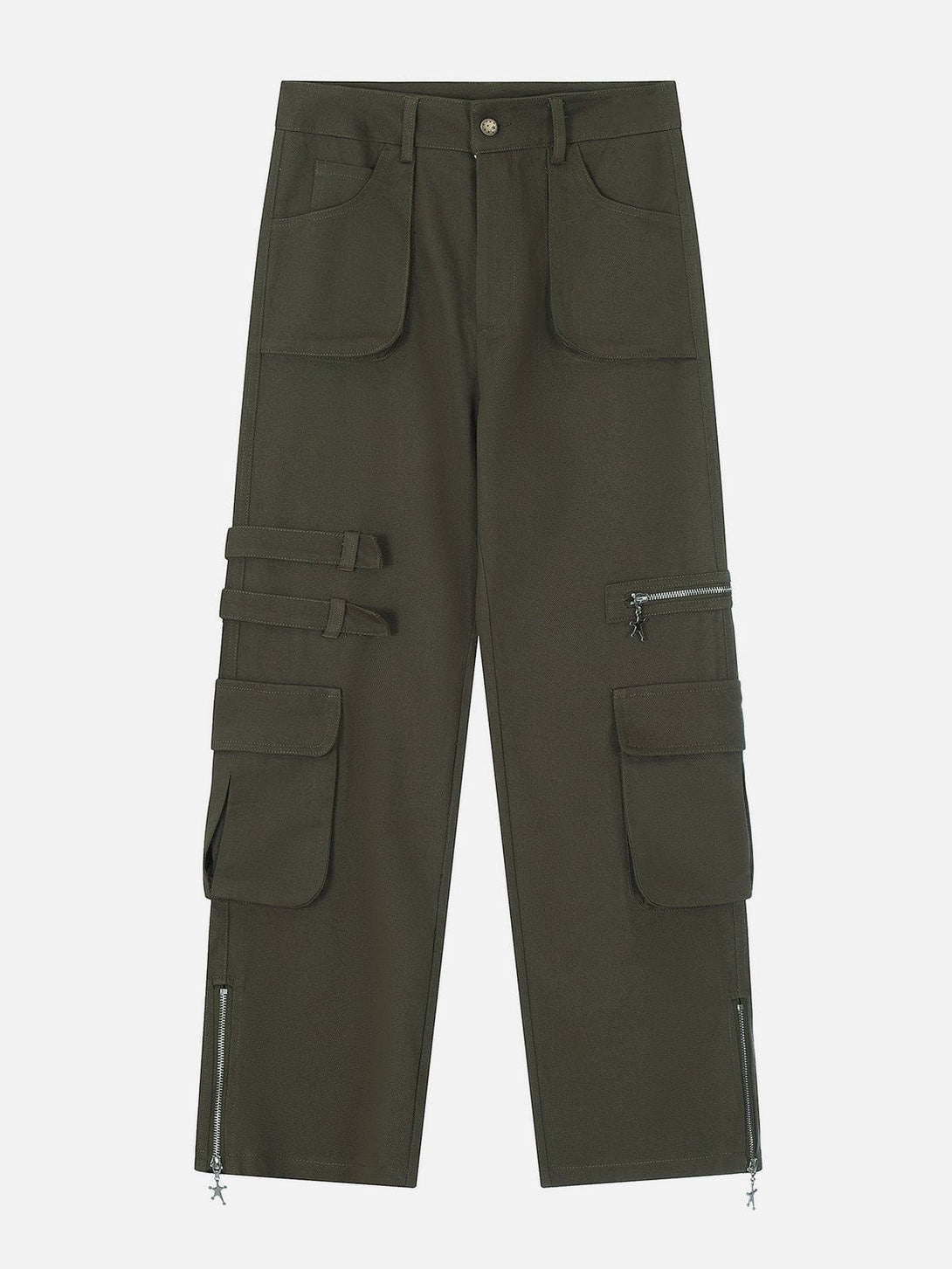 Evapacs - Multi-Pocket Zippered Cargo Pants- Streetwear Fashion - evapacs.com