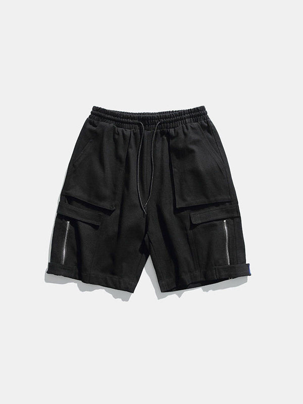 Evapacs - Multi-pocket Solid Color Shorts- Streetwear Fashion - evapacs.com