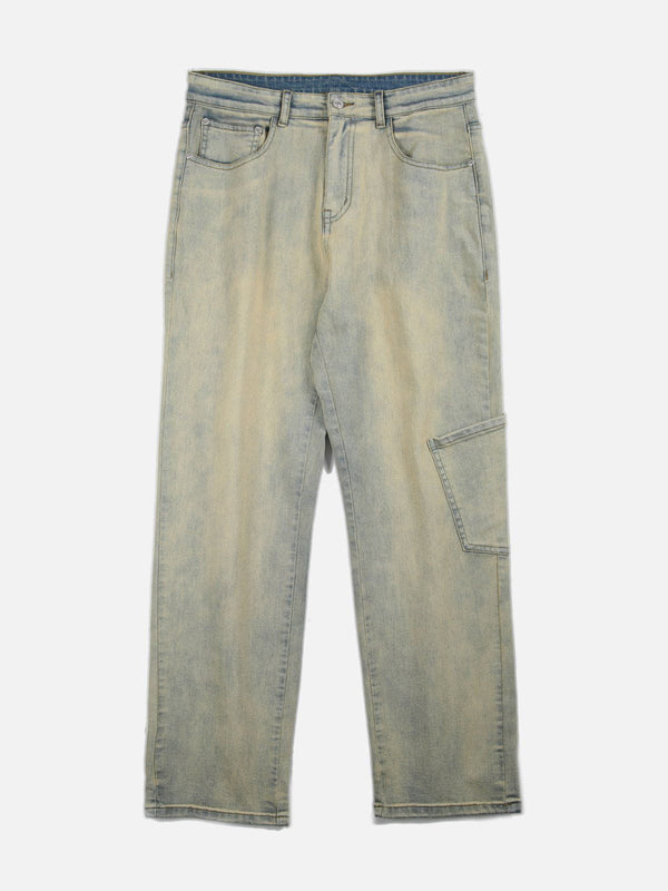 Evapacs - Multiple Pockets Washed Jeans- Streetwear Fashion - evapacs.com