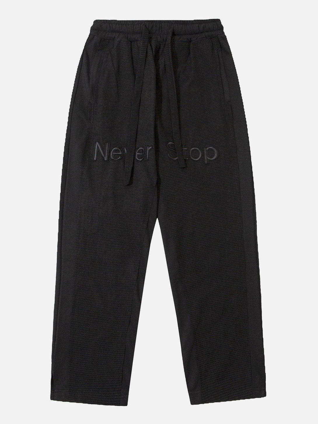 Evapacs - "Never Stop" Embroidered Pants- Streetwear Fashion - evapacs.com