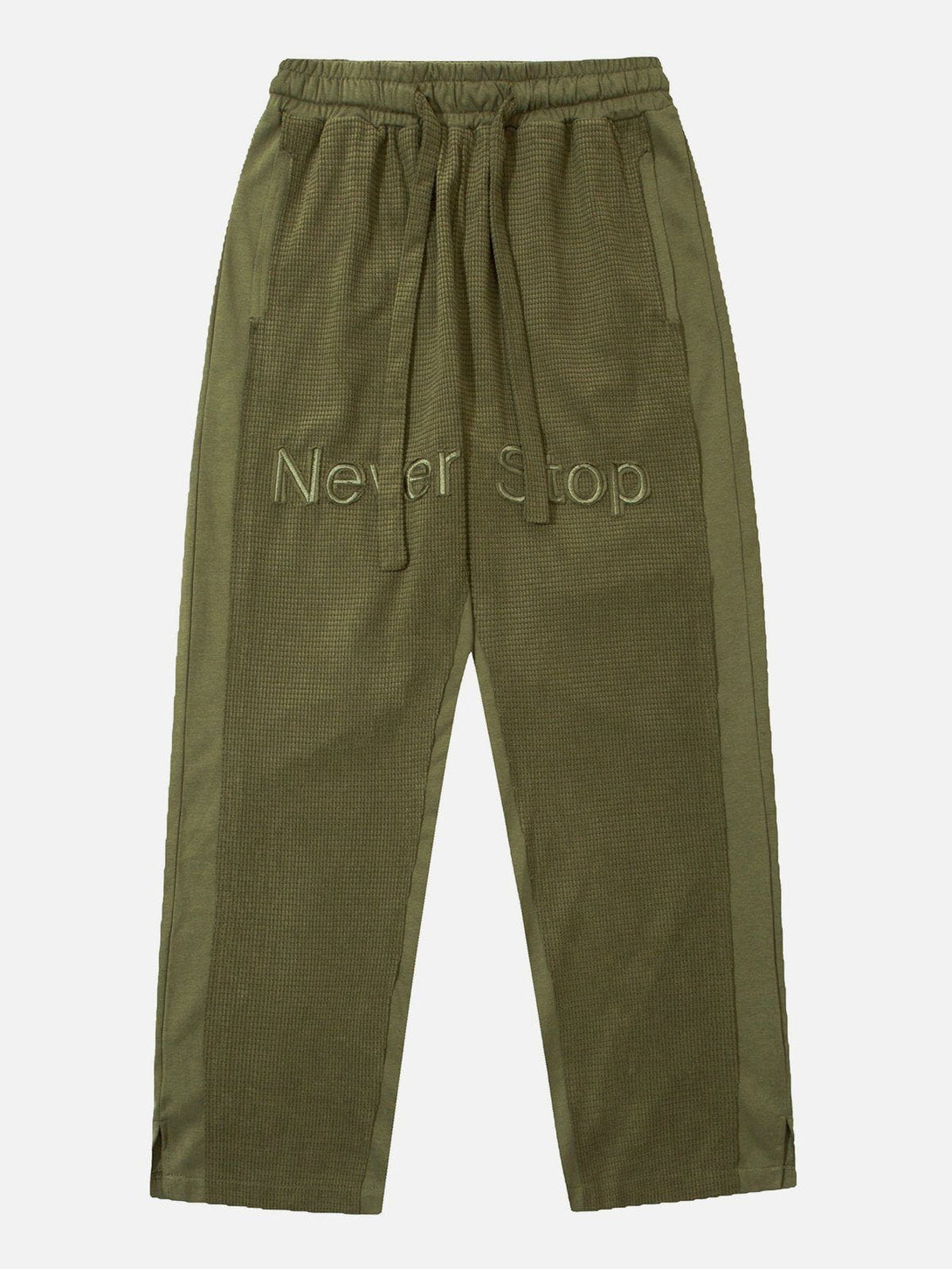 Evapacs - "Never Stop" Embroidered Pants- Streetwear Fashion - evapacs.com