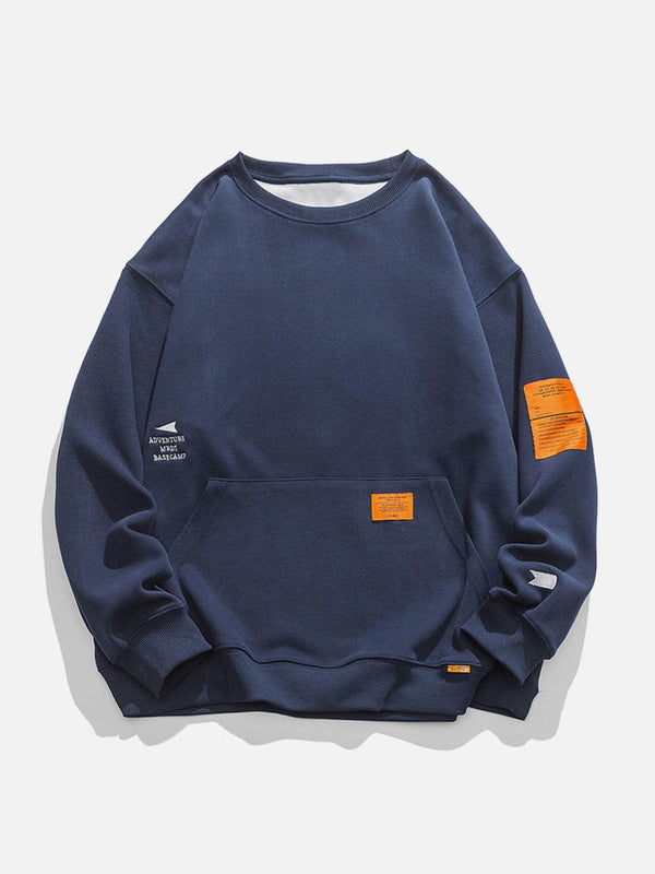 Evapacs - Orange Labeled Sweatshirt- Streetwear Fashion - evapacs.com