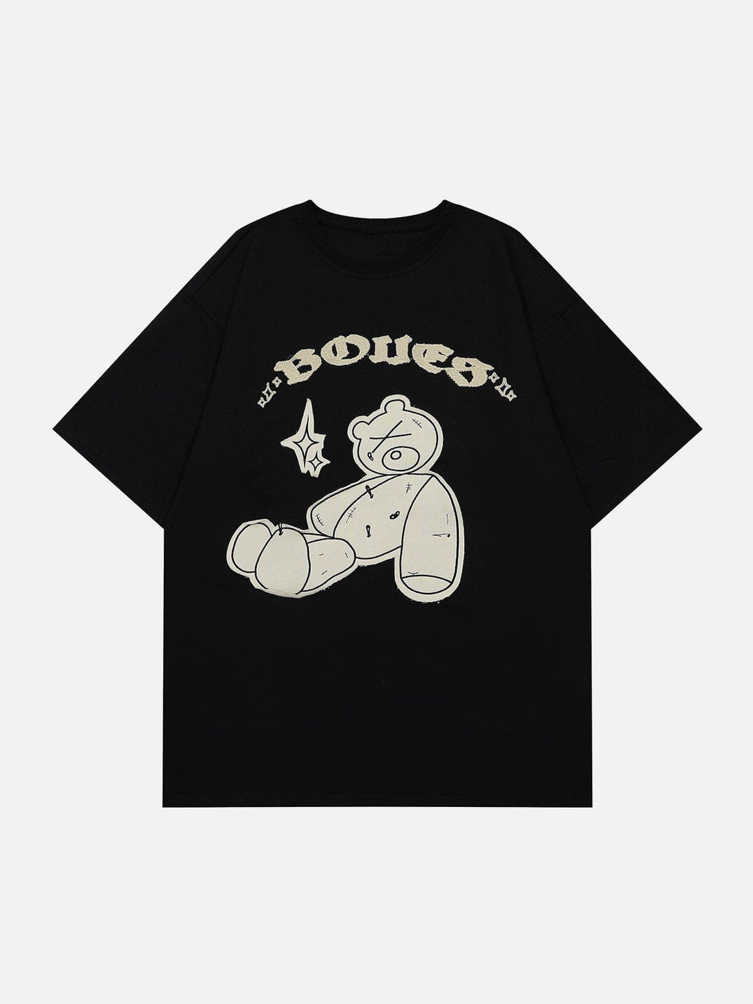 Evapacs - Patch Bear Graphic Tee- Streetwear Fashion - evapacs.com