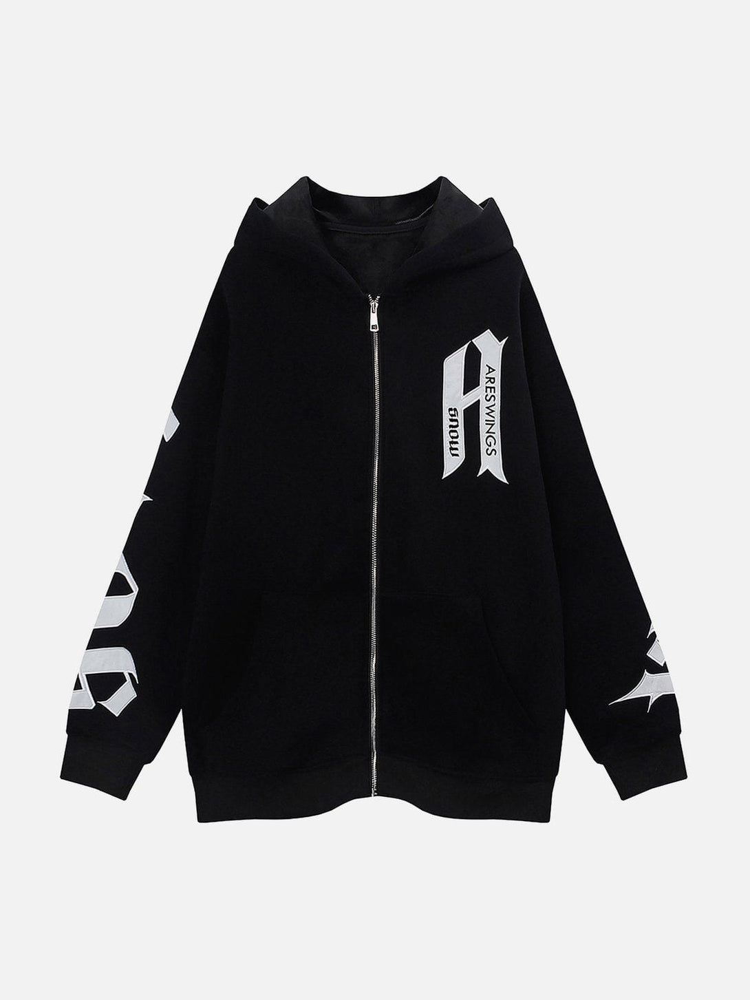 Evapacs - Patch Embroidered ZIP UP Hoodie- Streetwear Fashion - evapacs.com