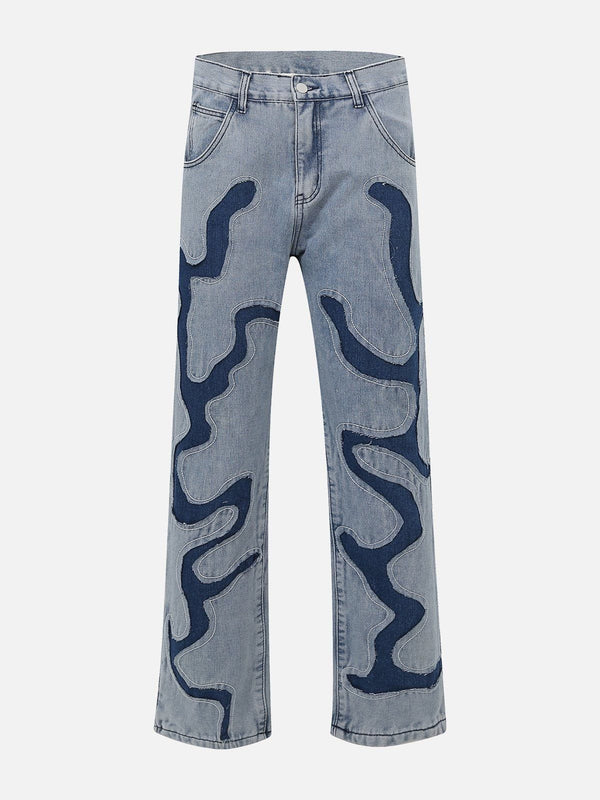 Evapacs - Patchwork Clash Jeans- Streetwear Fashion - evapacs.com