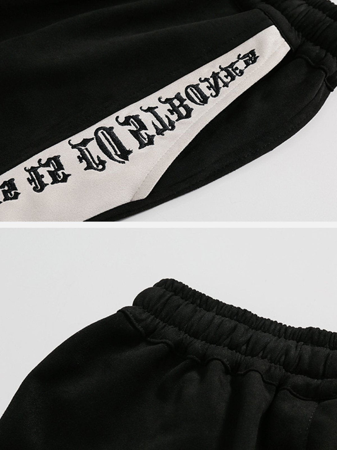 Evapacs - Patchwork Letter Drawstring Pants- Streetwear Fashion - evapacs.com