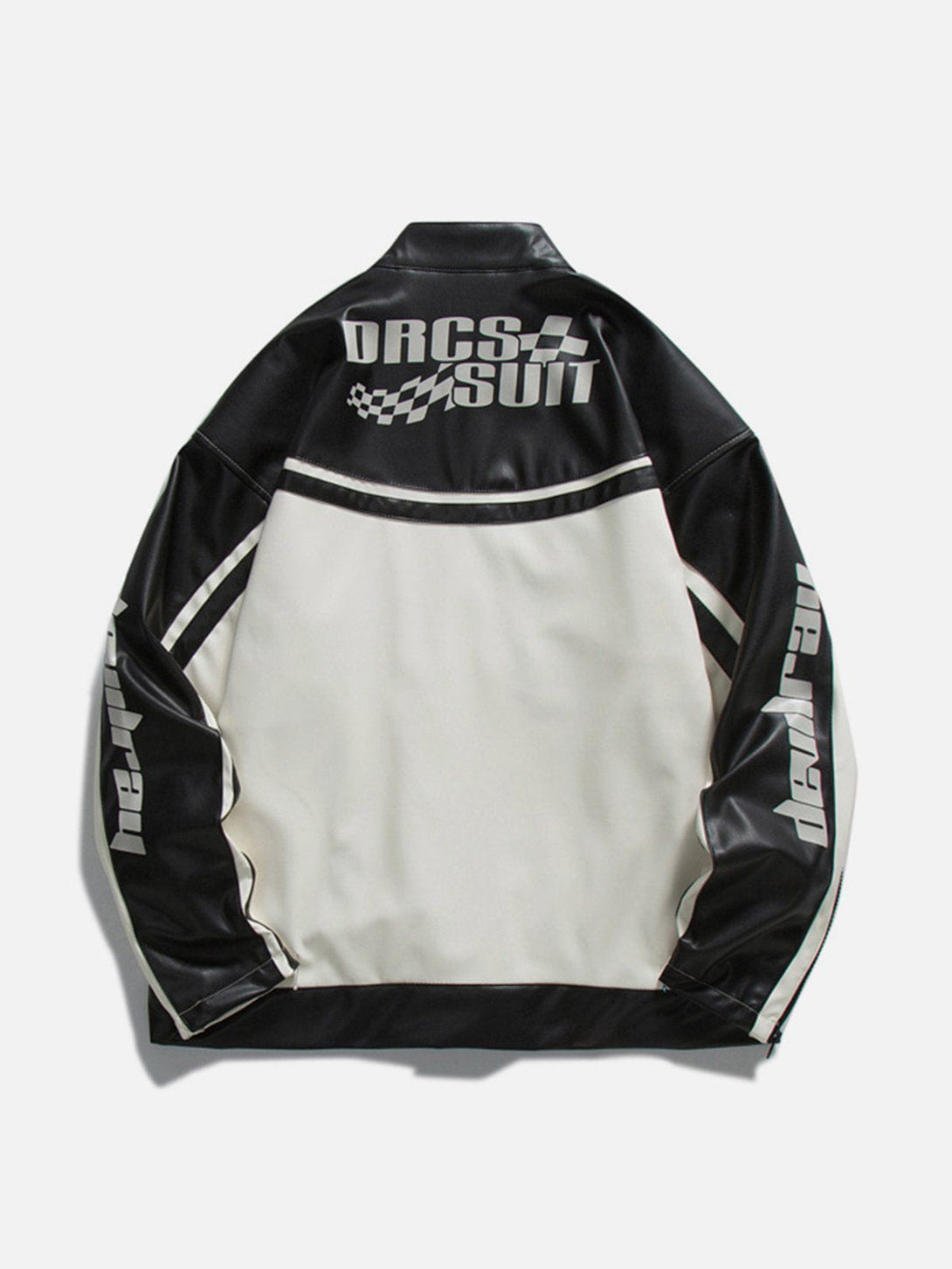 Evapacs - Patchwork PU Motorcycle Jacket- Streetwear Fashion - evapacs.com