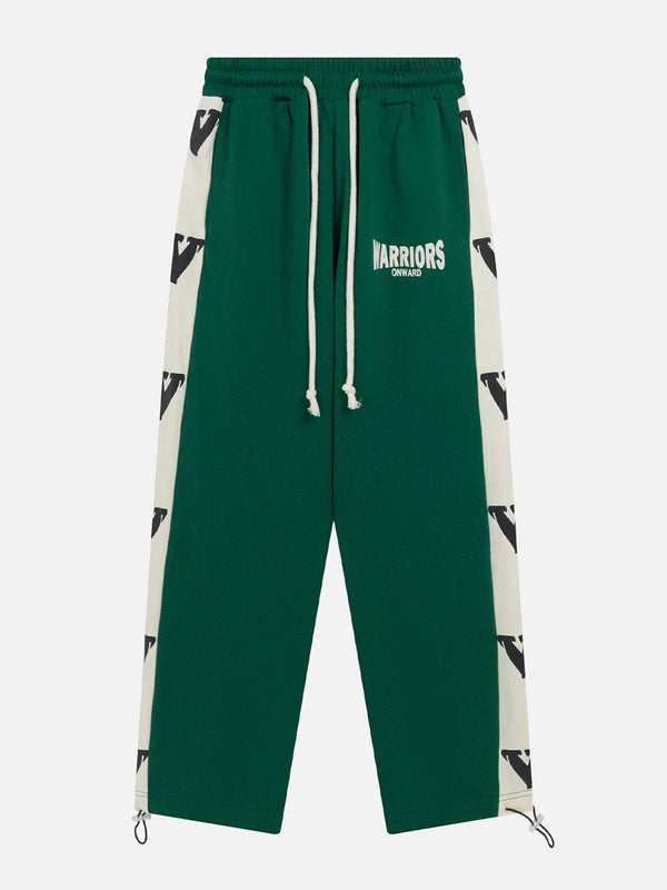 Evapacs - Patchwork Side Print Sweatpants- Streetwear Fashion - evapacs.com