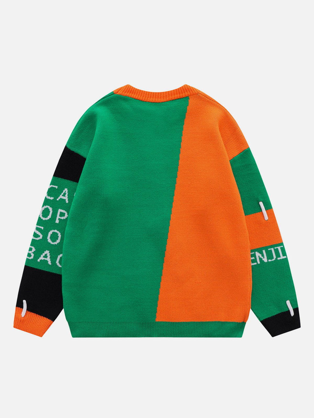 Evapacs - Patchwork Straps Sweater- Streetwear Fashion - evapacs.com