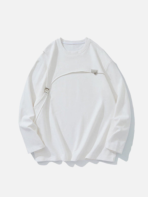 Evapacs - Patchwork solid color Sweatshirt- Streetwear Fashion - evapacs.com