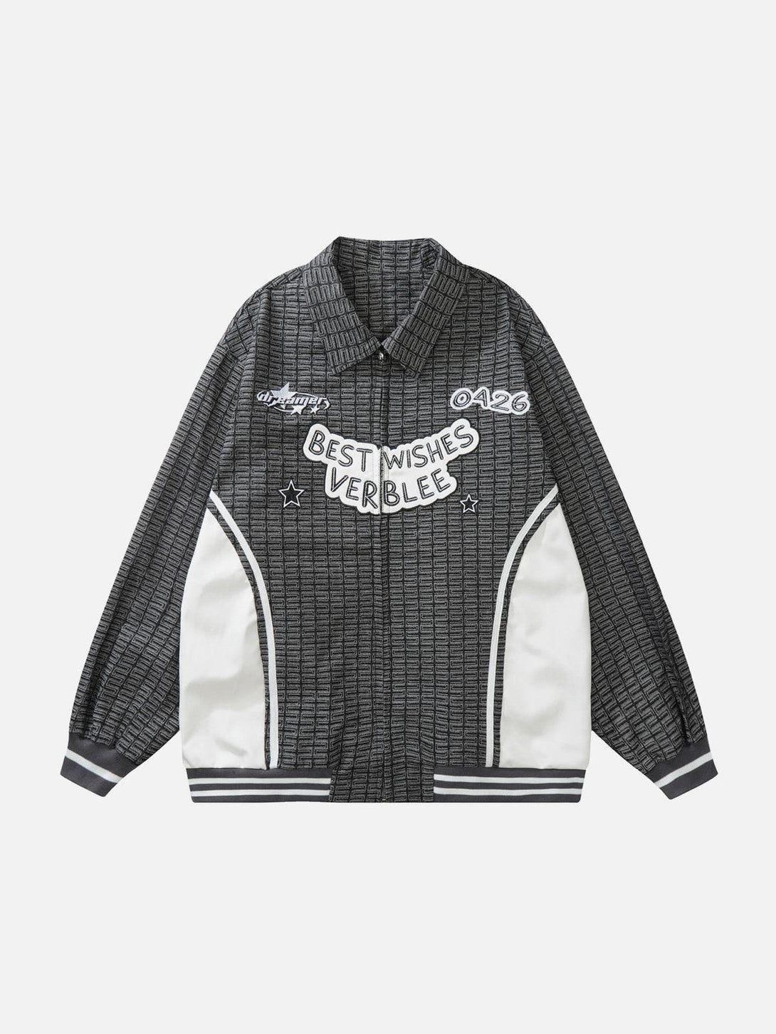 Evapacs - Pentagram Embroidered Denim Jacket- Streetwear Fashion - evapacs.com