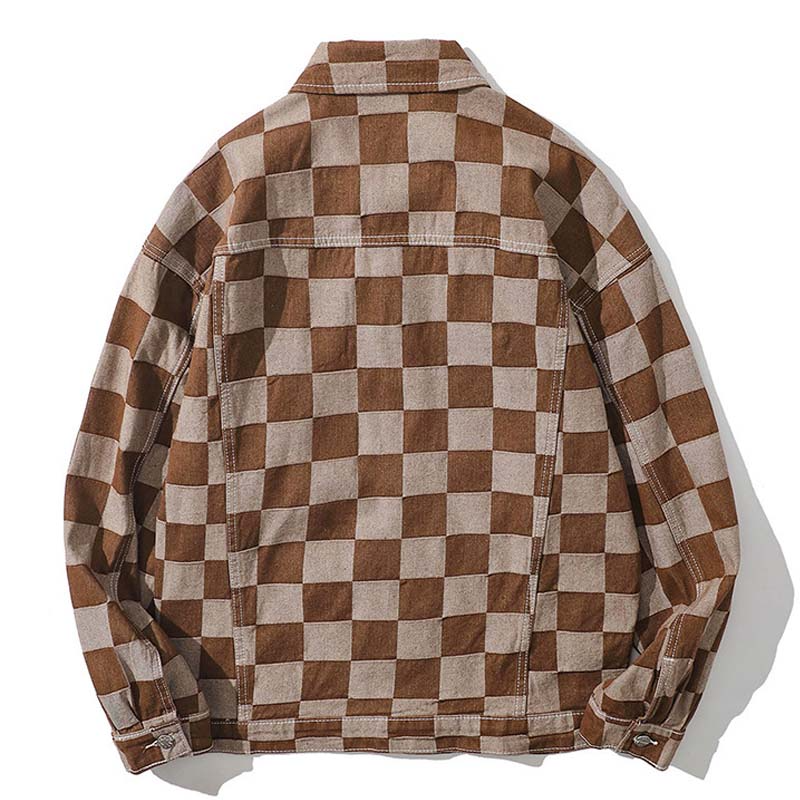 Evapacs - Plaid Denim Jacket Streetwear- Streetwear Fashion - evapacs.com