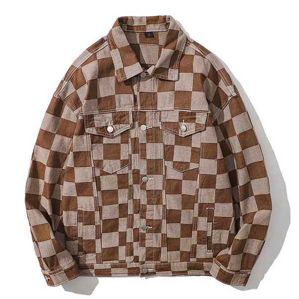 Evapacs - Plaid Denim Jacket Streetwear- Streetwear Fashion - evapacs.com