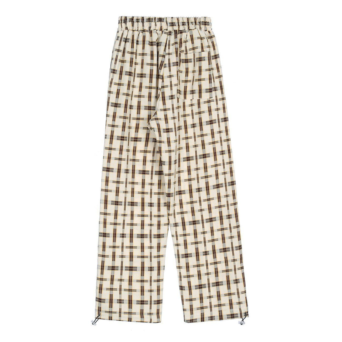 Evapacs - Plaid Drawstring Pants- Streetwear Fashion - evapacs.com