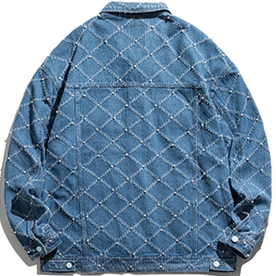 Evapacs - Plaid Simple Denim Jacket- Streetwear Fashion - evapacs.com