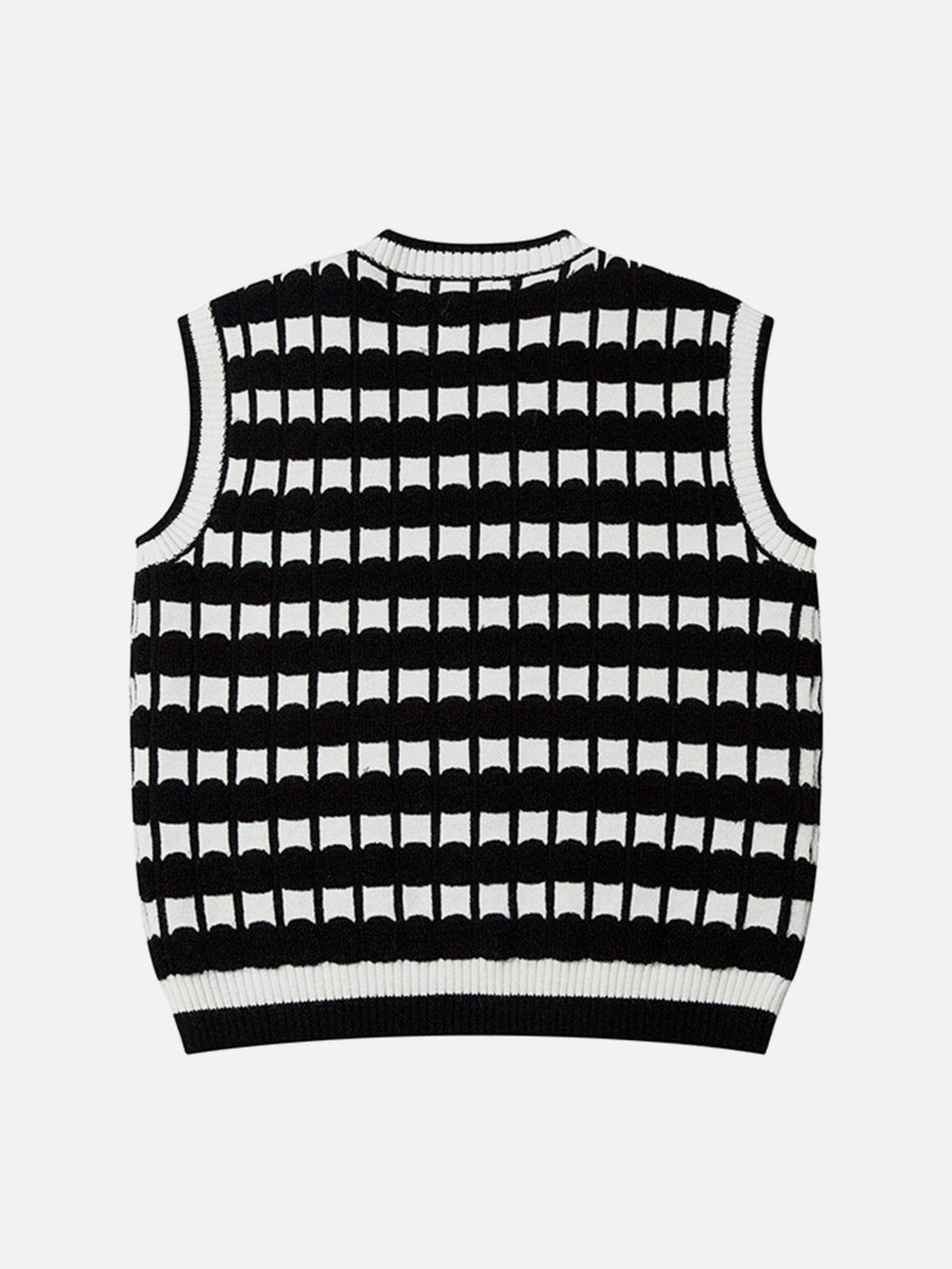 Evapacs - Plaid Stripe Sweater Vest- Streetwear Fashion - evapacs.com