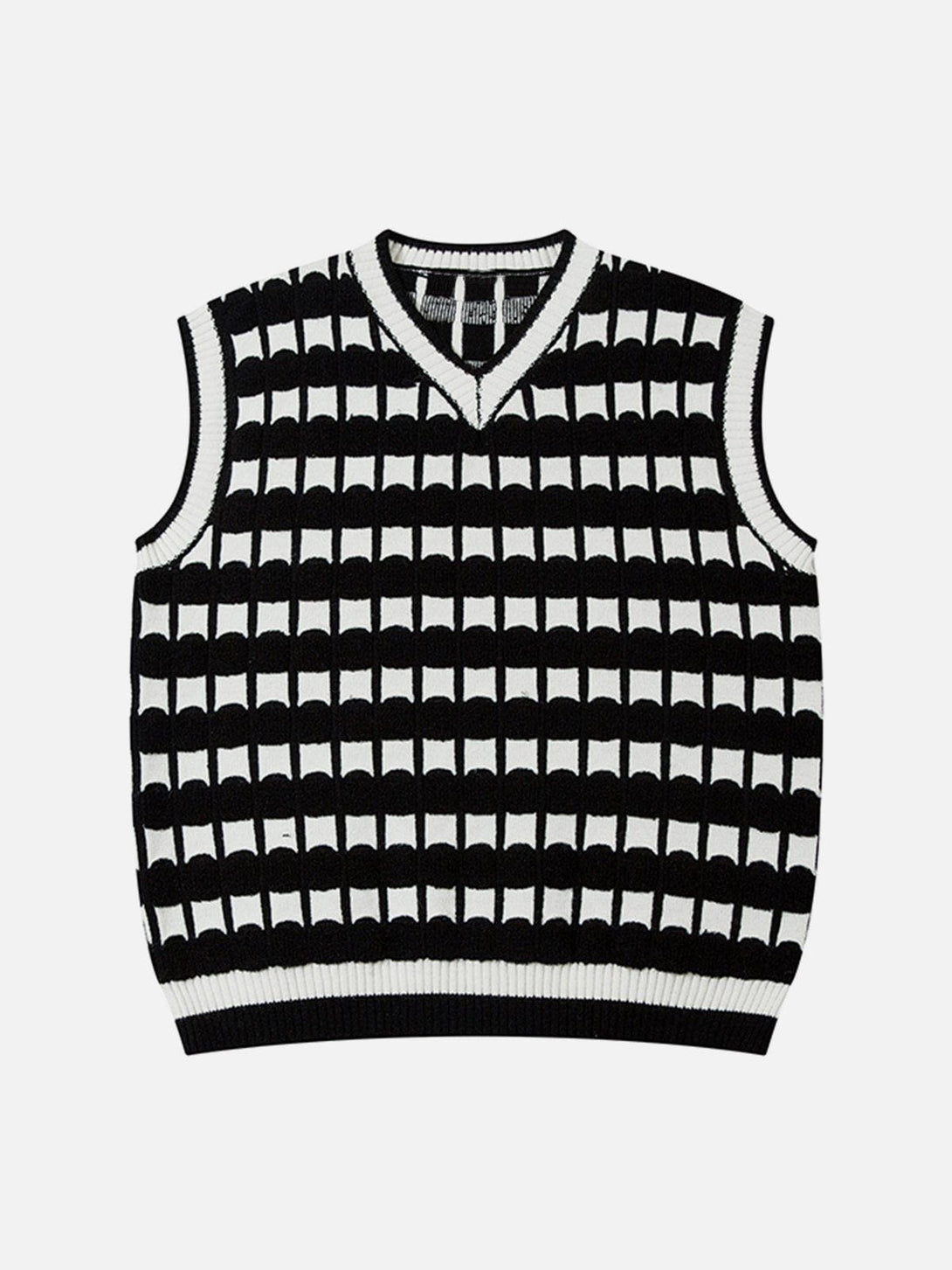 Evapacs - Plaid Stripe Sweater Vest- Streetwear Fashion - evapacs.com