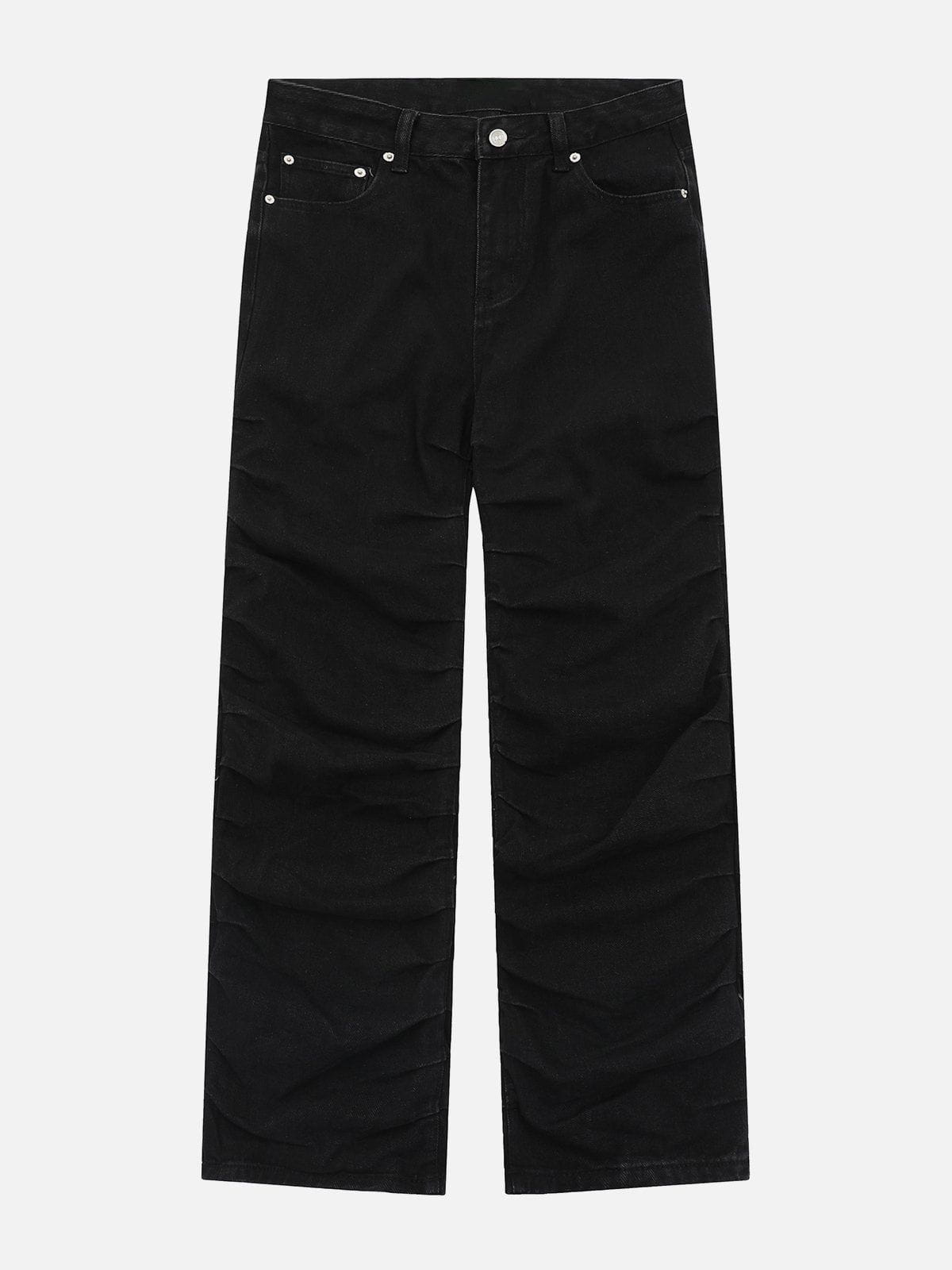 Evapacs - Pleated Laminated Design Jeans