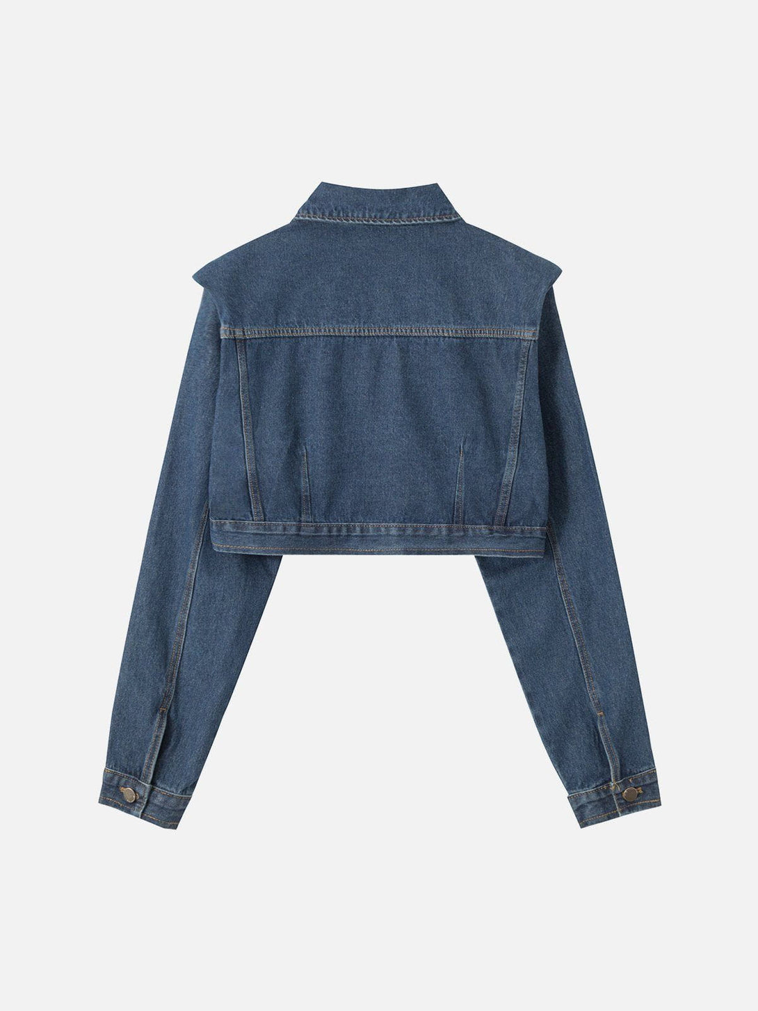 Evapacs - Pocket Decoration Crop Denim Jacket- Streetwear Fashion - evapacs.com