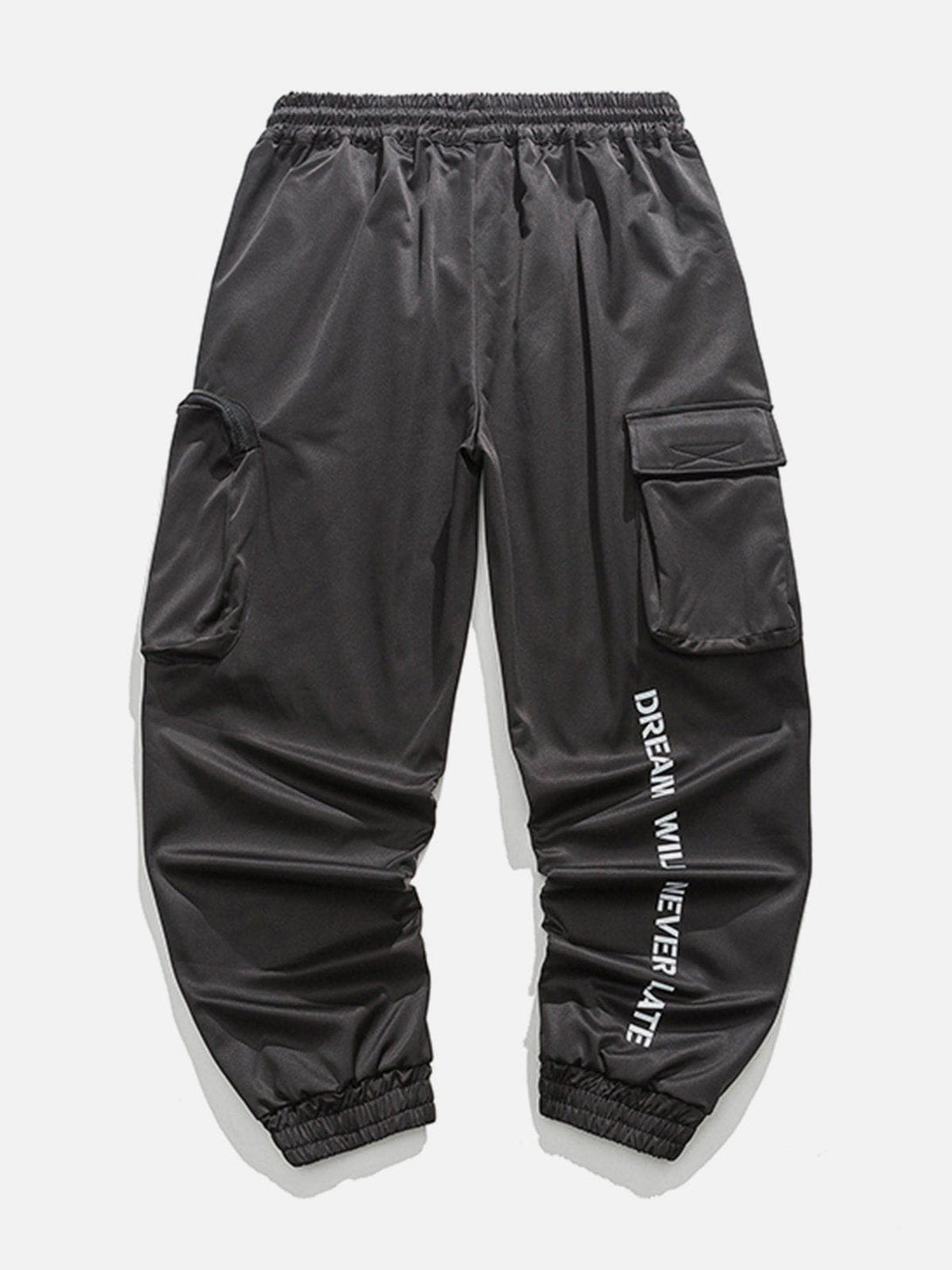 Evapacs - Pocket Letter Print Cargo Pants- Streetwear Fashion - evapacs.com