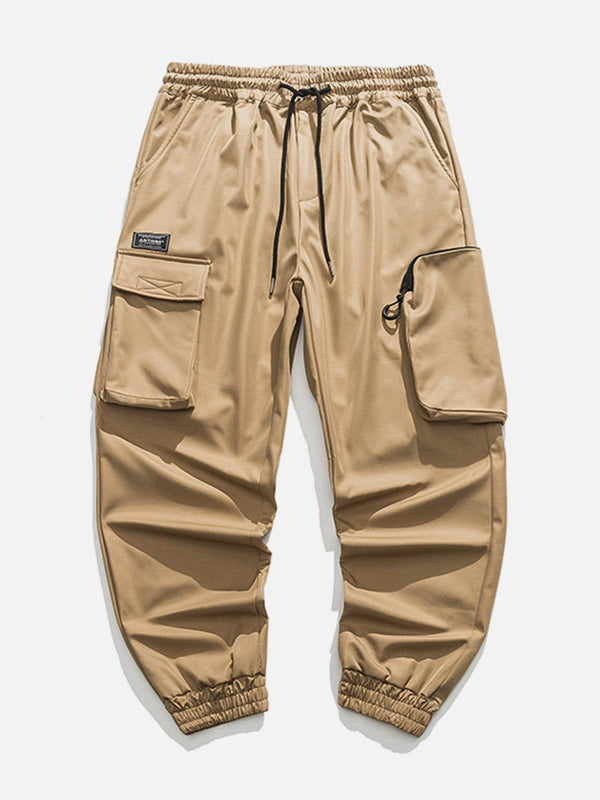 Evapacs - Pocket Letter Print Cargo Pants- Streetwear Fashion - evapacs.com