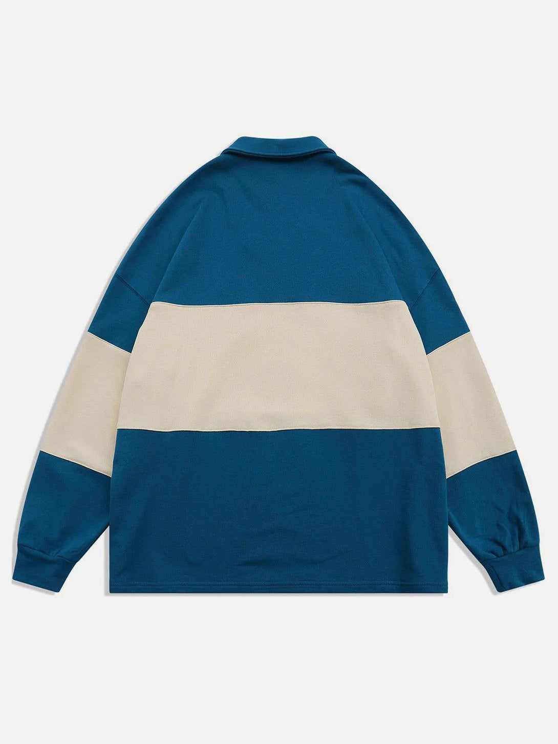 Evapacs - Polar Bear Print Colorblock Sweatshirt- Streetwear Fashion - evapacs.com