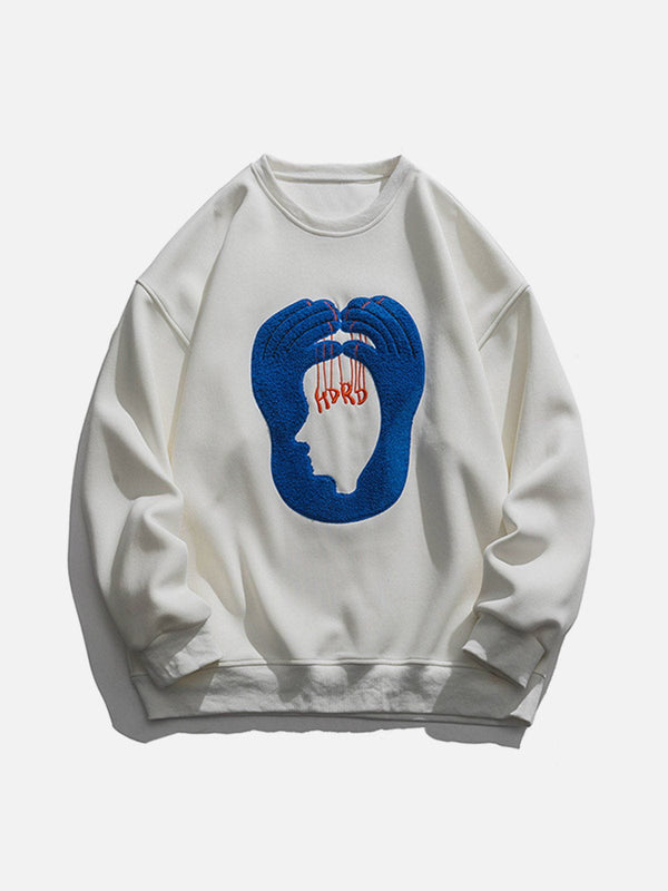 Evapacs - Portrait Print Sweatshirt- Streetwear Fashion - evapacs.com