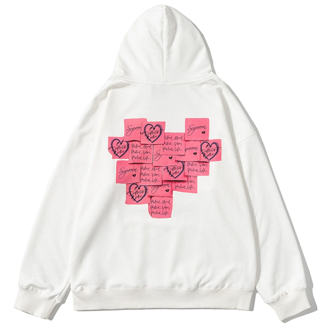 Evapacs - Post-it Note Print Hoodie- Streetwear Fashion - evapacs.com