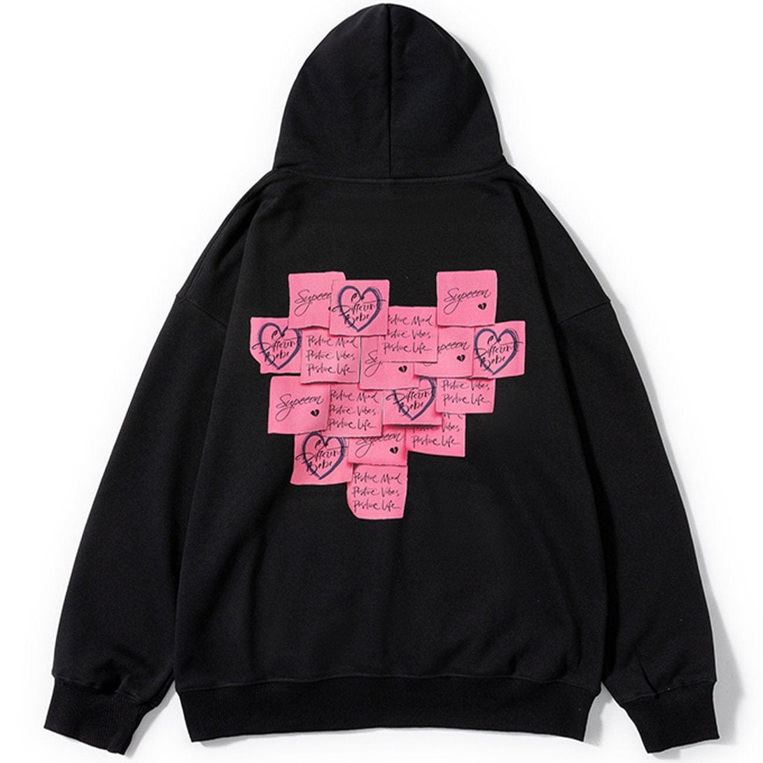 Evapacs - Post-it Note Print Hoodie- Streetwear Fashion - evapacs.com